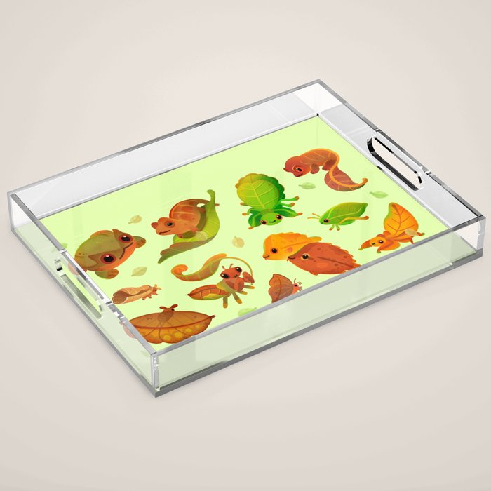 Leaf mimics Acrylic Tray Gallery Image 1