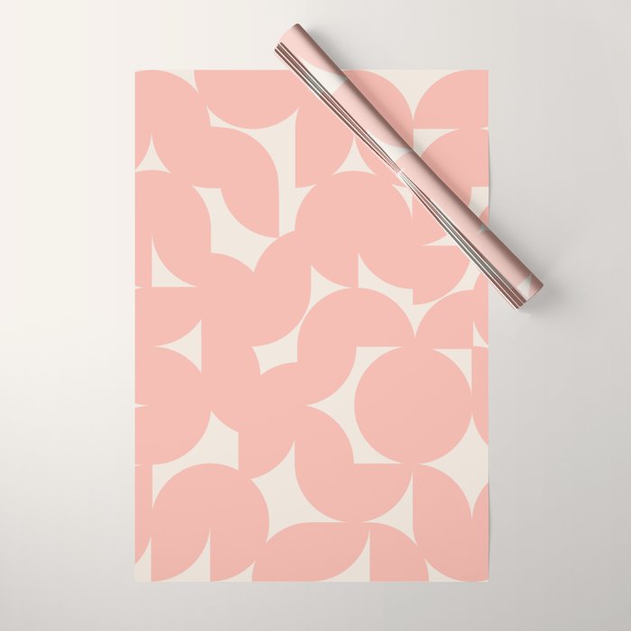 Contemporary Geometric Shapes - Soft Pink Wrapping Paper Gallery Image 1