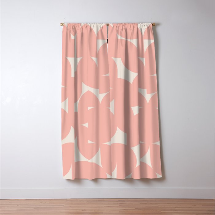 Contemporary Geometric Shapes - Soft Pink Window Curtain Gallery Image 3