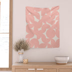 Contemporary Geometric Shapes - Soft Pink Wall Tapestry Gallery Image 2