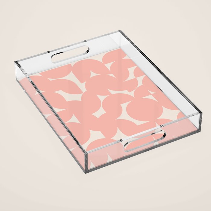 Contemporary Geometric Shapes - Soft Pink Acrylic Tray Gallery Image 1