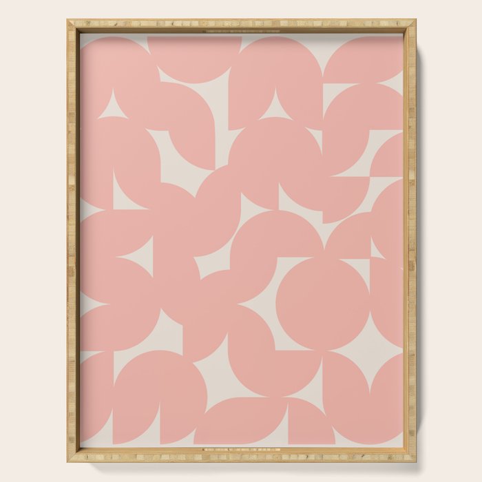 Contemporary Geometric Shapes - Soft Pink Serving Tray Gallery Image 1