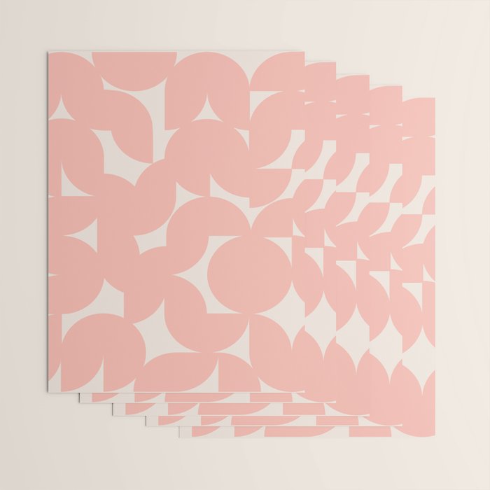 Contemporary Geometric Shapes - Soft Pink Wrapping Paper Gallery Image 3