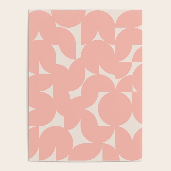 Contemporary Geometric Shapes - Soft Pink Poster Gallery Image 4