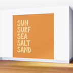 Sun Surf Sea Salt Sand Hand Lettering Wall Mural Gallery Image 2