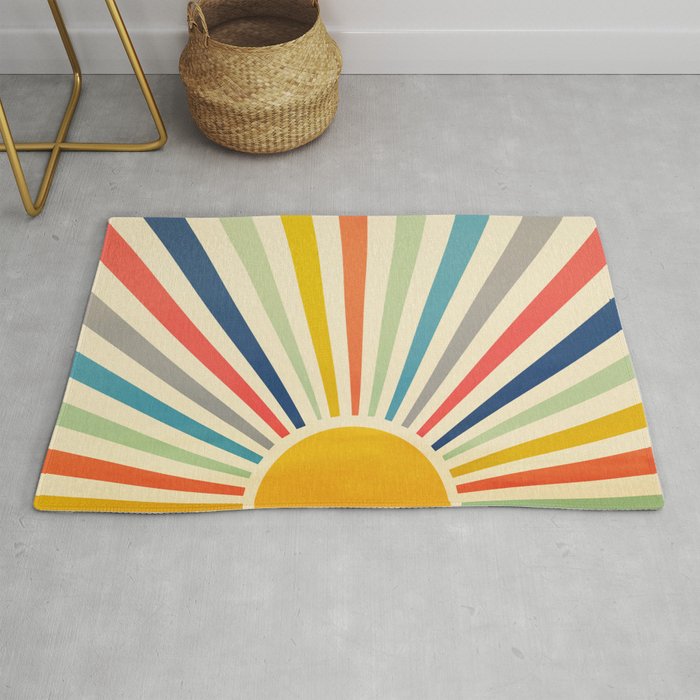 Sun Retro Art III Rug Gallery Image 1