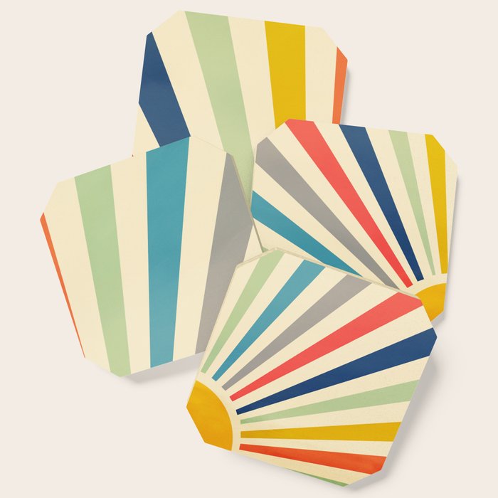 Sun Retro Art III Coaster Gallery Image 1