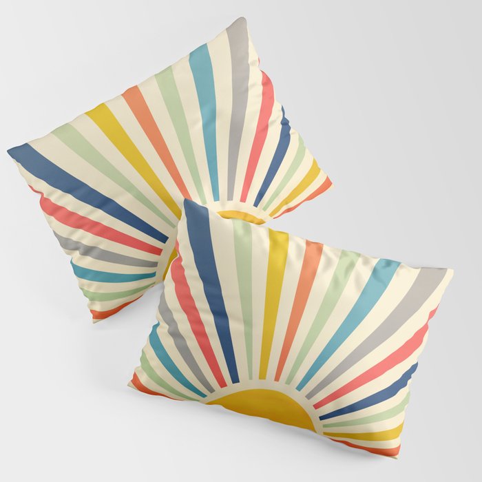 Sun Retro Art III Pillow Sham Gallery Image 1