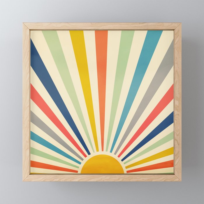 Sun Retro Art III Mini Art Print Gallery Image 1