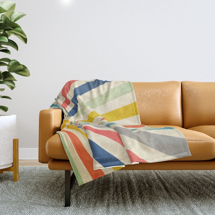 Sun Retro Art III Throw Blanket Gallery Image 1