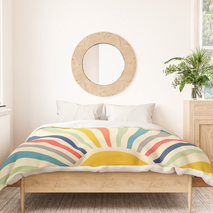 Sun Retro Art III Duvet Cover Gallery Image 3