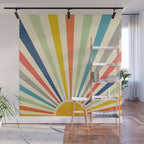 Sun Retro Art III Wall Mural Gallery Image 1