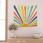 Sun Retro Art III Wall Tapestry Gallery Image 2