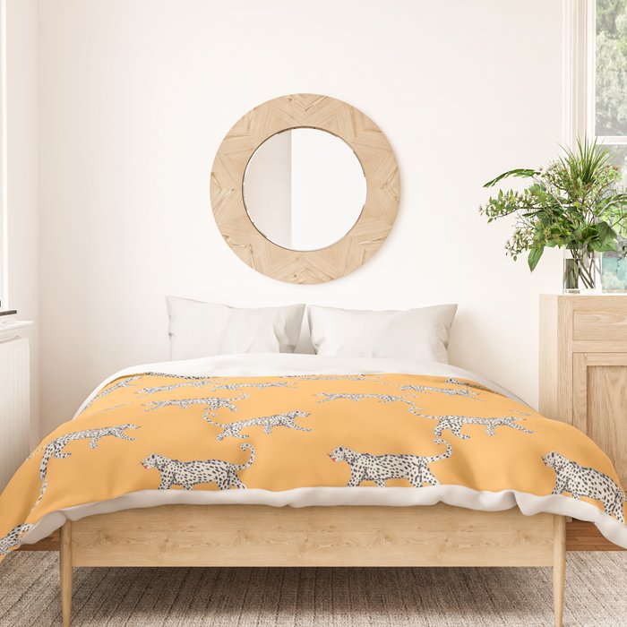 White fashionable cheetah  Duvet Cover Gallery Image 3