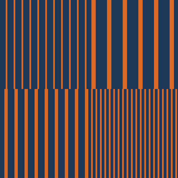 Stripes Pattern and Lines 8 in Navy Blue Orange Coffee Mug Gallery Image 2