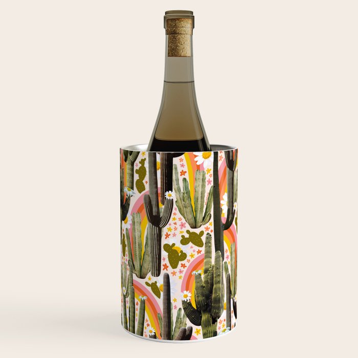 Cactus Collage Print Wine Chiller Gallery Image 1