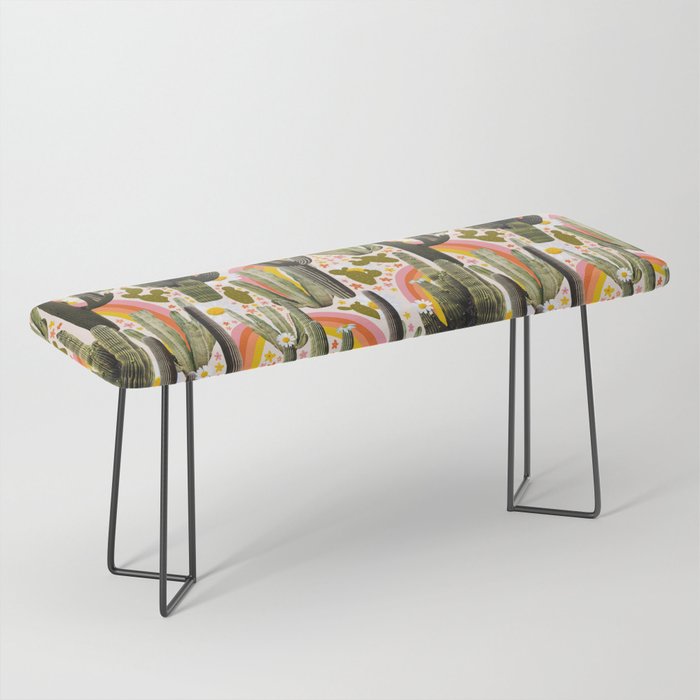 Cactus Collage Print Bench Gallery Image 1