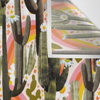 Cactus Collage Print Wall Tapestry Gallery Image 3