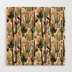 Cactus Collage Print Wood Wall Art Gallery Image 1