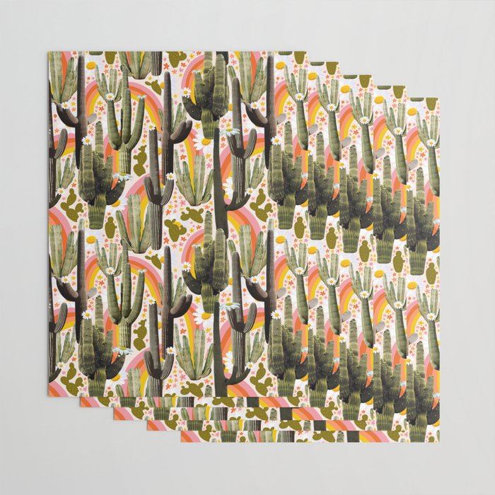 Cactus Collage Print Wrapping Paper Gallery Image 3