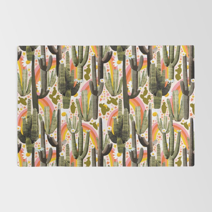 Cactus Collage Print Rug Gallery Image 2