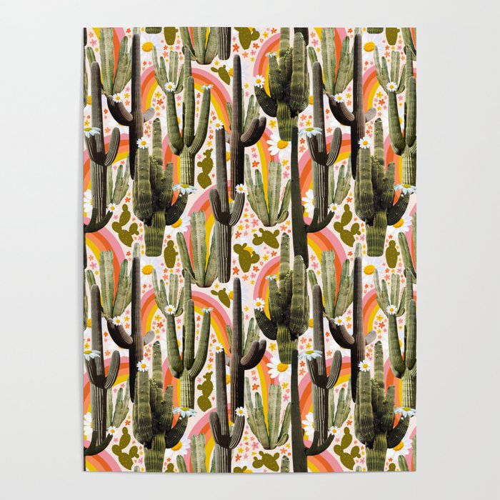 Cactus Collage Print Poster Gallery Image 4
