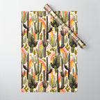 Cactus Collage Print Wrapping Paper Gallery Image 1