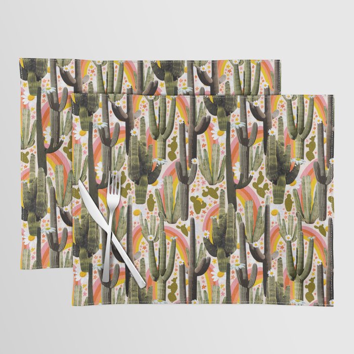 Cactus Collage Print Placemat Gallery Image 1