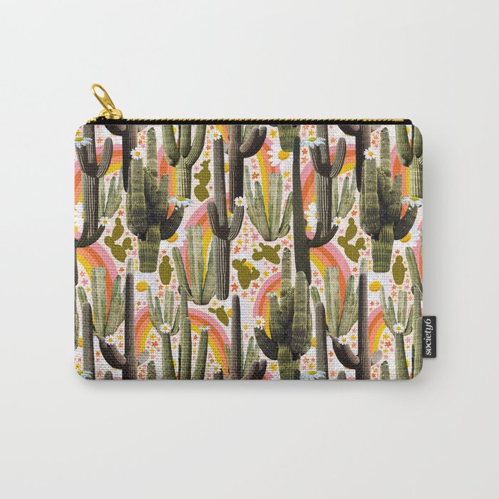 Cactus Collage Print Carry All Pouch Gallery Image 1