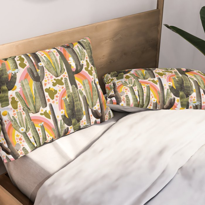 Cactus Collage Print Pillow Sham Gallery Image 2