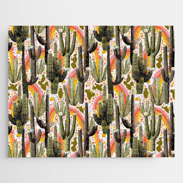 Cactus Collage Print Jigsaw Puzzle Gallery Image 1