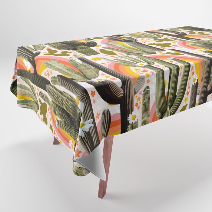 Cactus Collage Print Tablecloth Gallery Image 1