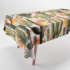 Cactus Collage Print Tablecloth Gallery Image 1