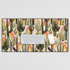 Cactus Collage Print Desk Mat Gallery Image 1