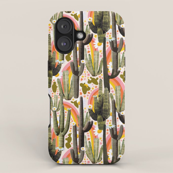 Cactus Collage Print iPhone Case Gallery Image 1