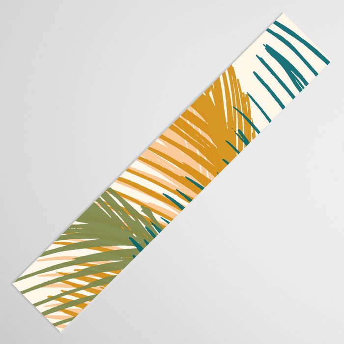 Golden Hour Palms Modern Botanical Table Runner Gallery Image 3