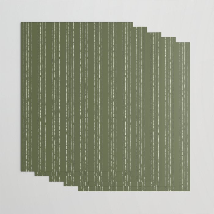 Lines #5 (Moss Green) Wrapping Paper Gallery Image 3