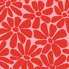 Pink and Red - Retro Floral Art Print Coffee Mug Gallery Image 2