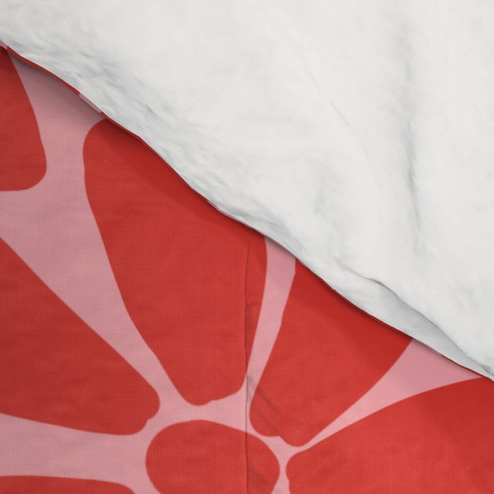 Pink and Red - Retro Floral Art Print Comforter Gallery Image 4