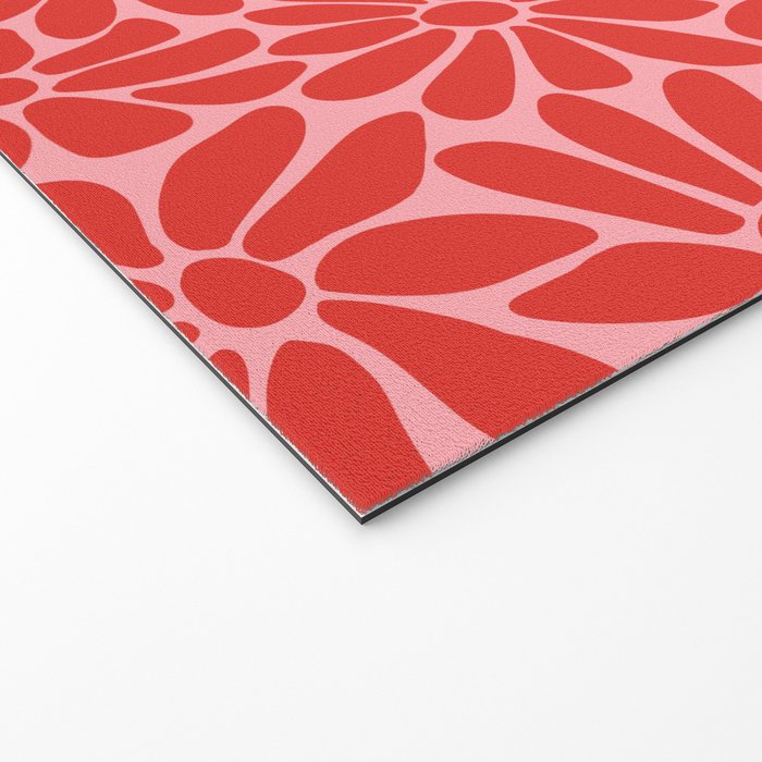 Pink and Red - Retro Floral Art Print Welcome Mat Gallery Image 2