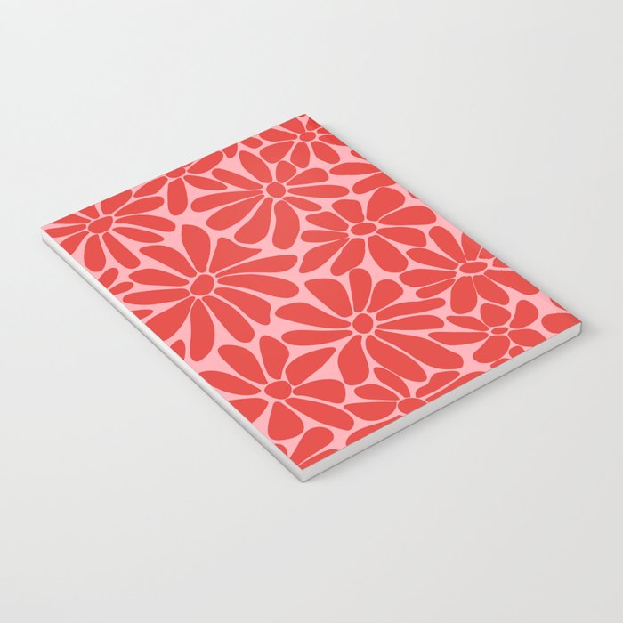 Pink and Red - Retro Floral Art Print Notebook Gallery Image 3