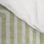 Light Green Lines Neutral Geometric Artwork Comforter Gallery Image 4