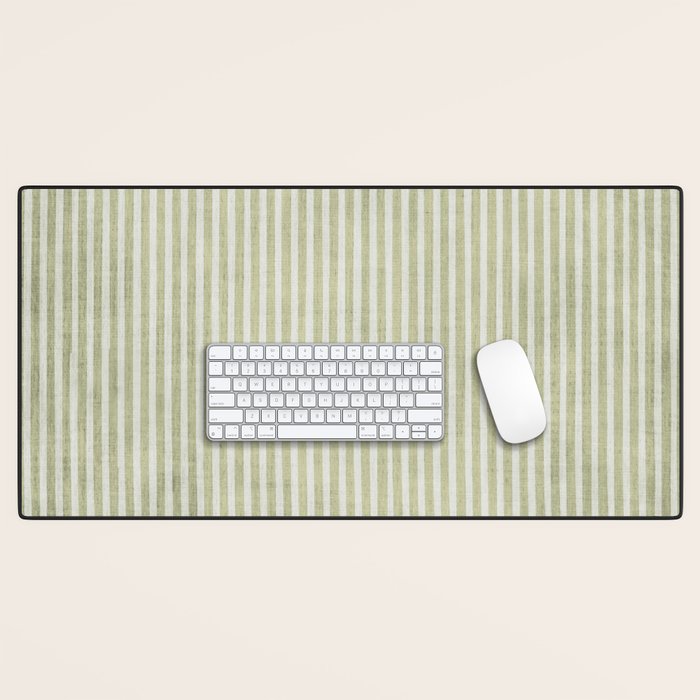 Light Green Lines Neutral Geometric Artwork Desk Mat Gallery Image 1