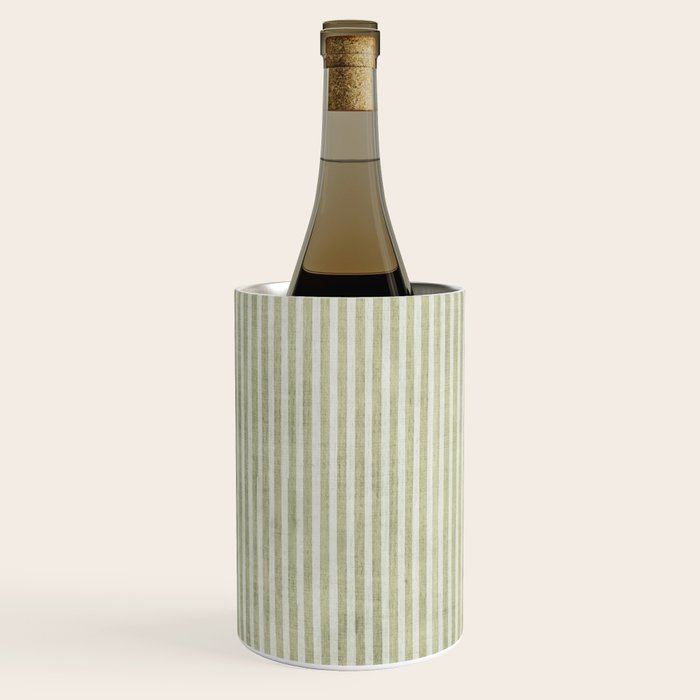 Light Green Lines Neutral Geometric Artwork Wine Chiller Gallery Image 2