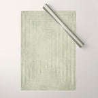 Light Green Lines Neutral Geometric Artwork Wrapping Paper Gallery Image 1