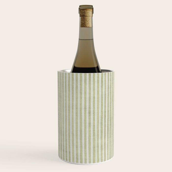 Light Green Lines Neutral Geometric Artwork Wine Chiller Gallery Image 1