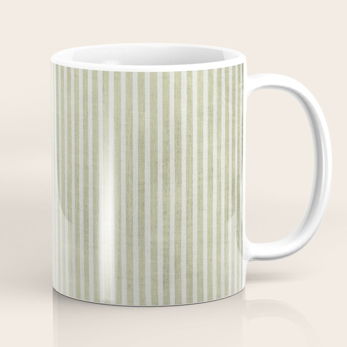 Light Green Lines Neutral Geometric Artwork Coffee Mug Gallery Image 1