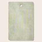 Light Green Lines Neutral Geometric Artwork Cutting Board Gallery Image 1
