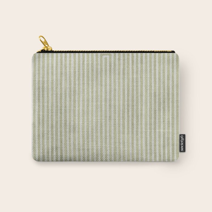 Light Green Lines Neutral Geometric Artwork Carry All Pouch Gallery Image 1