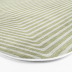 Light Green Lines Neutral Geometric Artwork Bath Mat Gallery Image 3